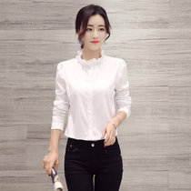 立領純棉女襯衫