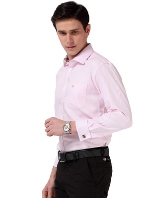 帛利 撞色領(lǐng)帶袖口釘長(zhǎng)袖襯衣