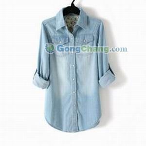 供應牛仔襯衫,襯衫制作,襯衫的加工,襯衫訂做_紡織皮革_世界工廠網中國產品信息庫