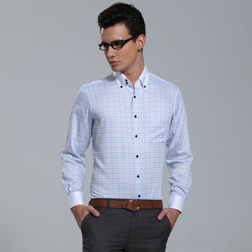 方格長袖襯衫,打造職業型男