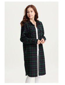 2015秋冬新款韓版格紋寬松長版襯衣批發指南