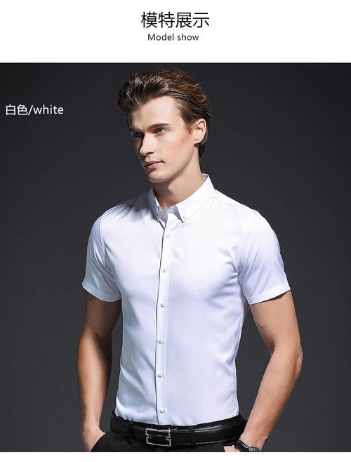 湯河之家2020夏季男士短袖襯衫 韓版修身，免燙時尚商務之選