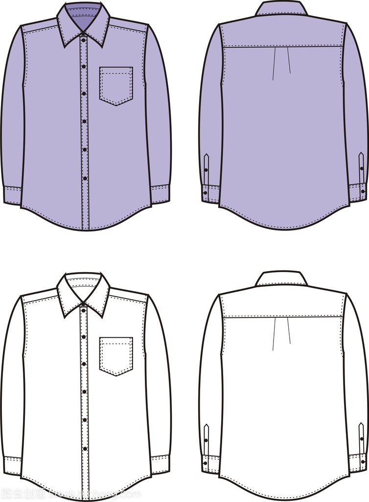 男式襯衫矢量圖 時尚與設計的數字化融合